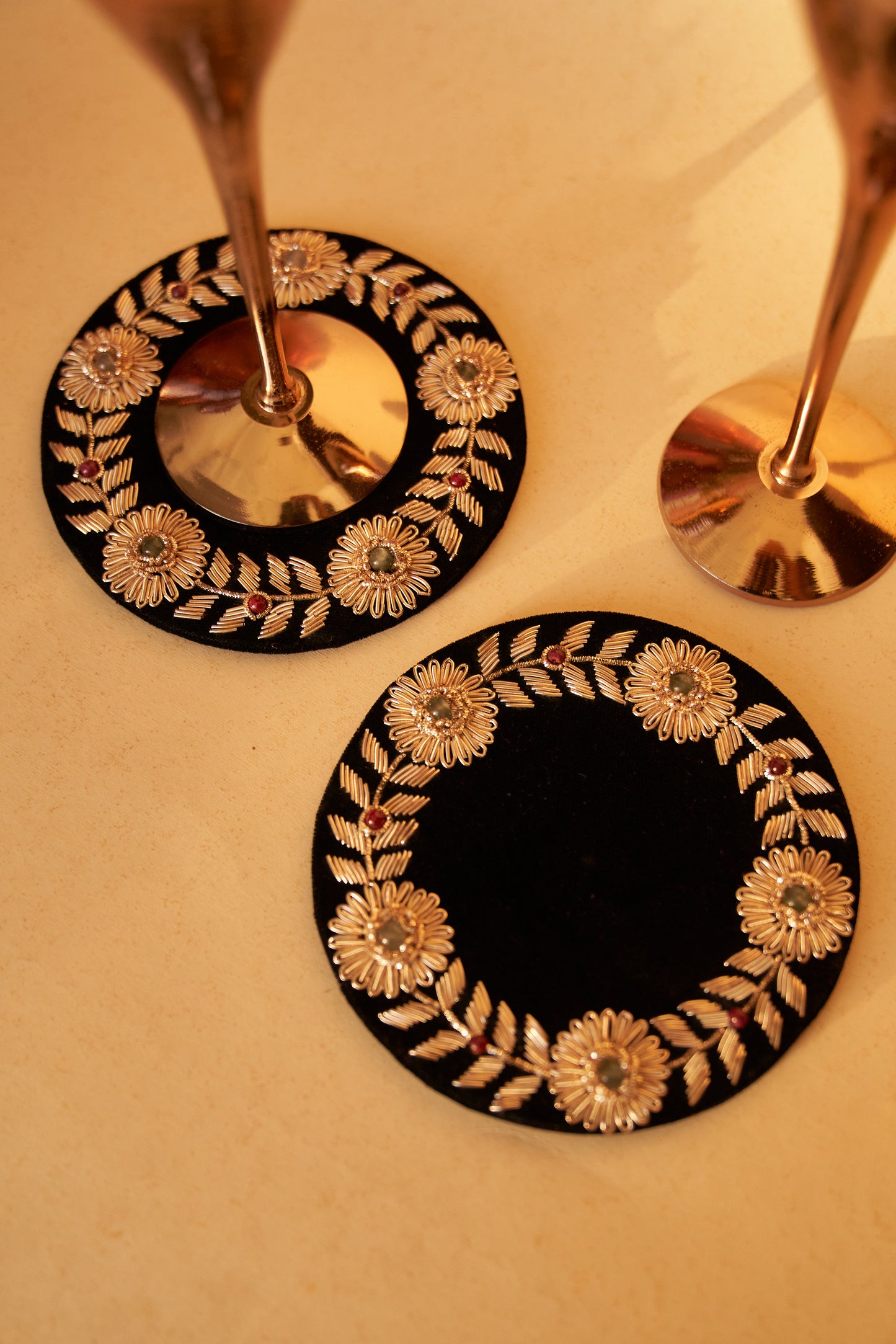 Parv Festive Gift Box | Copper Shot Glasses & Coasters Set