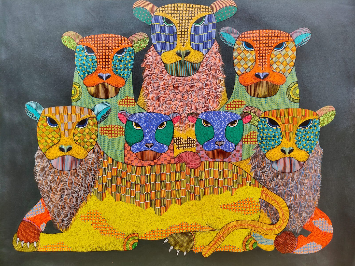 Familial | Gond Art Painting
