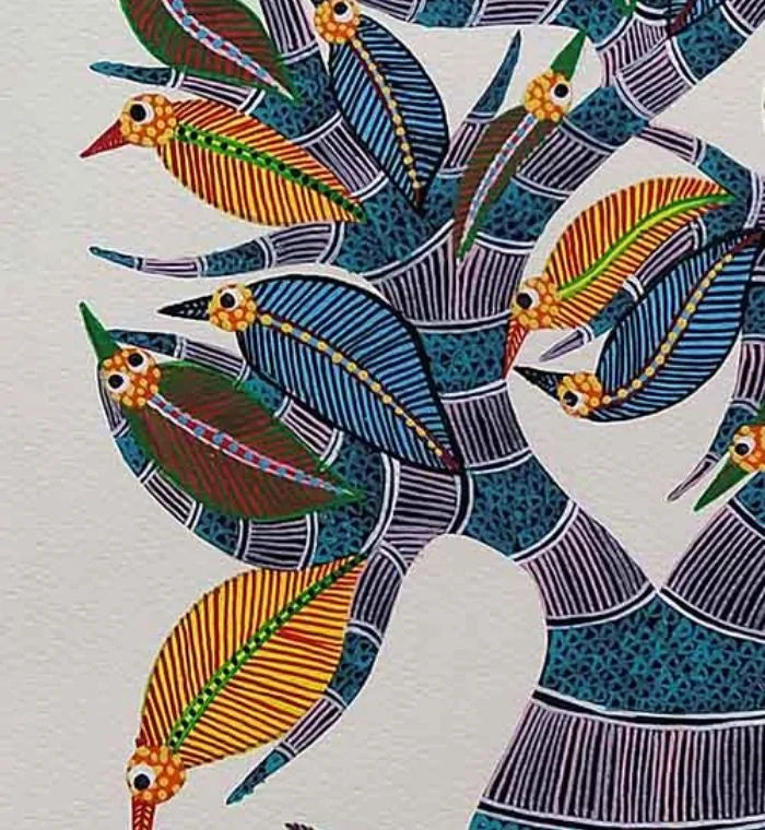 Sangh Tree of Life | Gond Painting