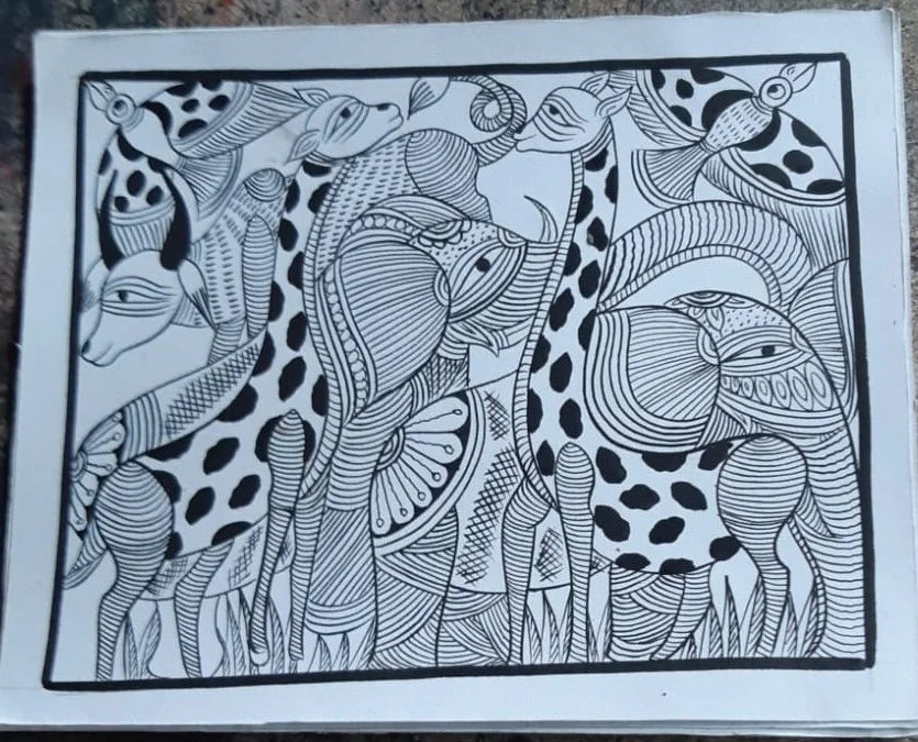 Bengal Pattachitra Animal Painting