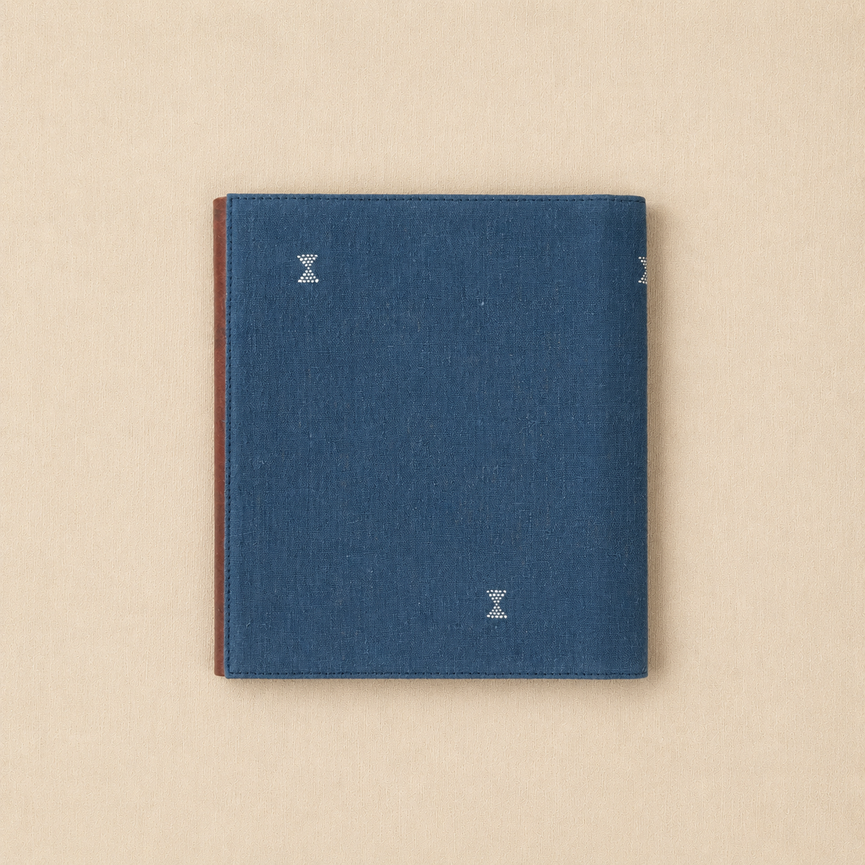 Arth Keepsake Folio | Leather & (Indigo) Kala Cotton in Natural Dye