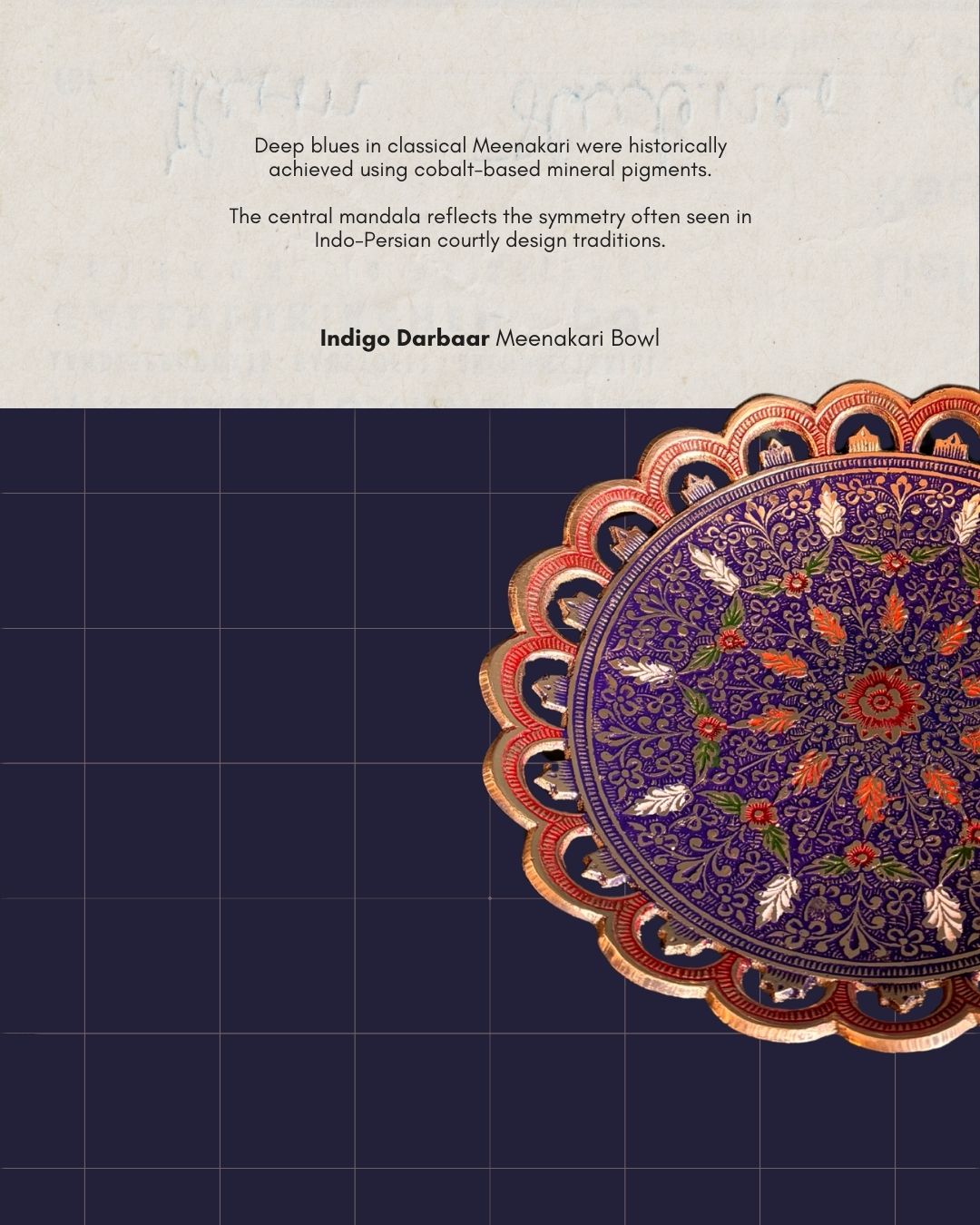 The Indigo Darbaar | Meenakari Bowl