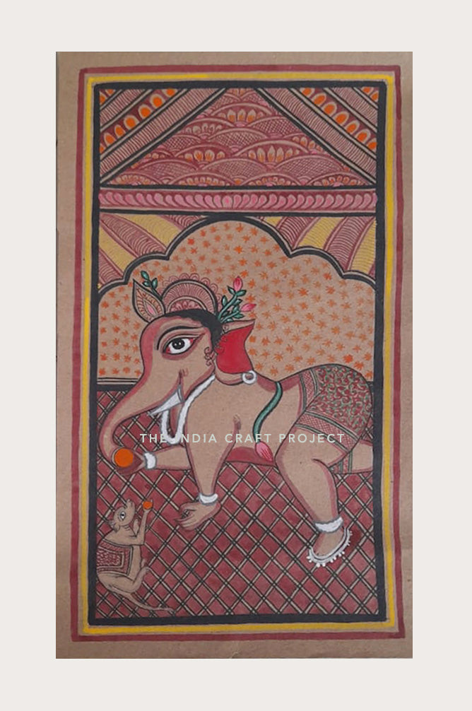 Bengal Pattachitra |Gajanan Painting