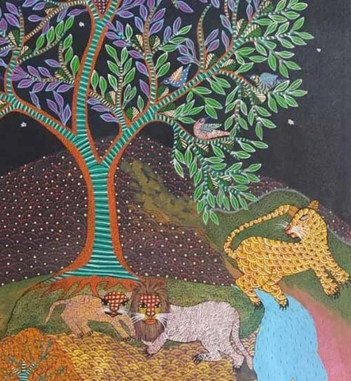 ‘Raatein’ Gond Painting