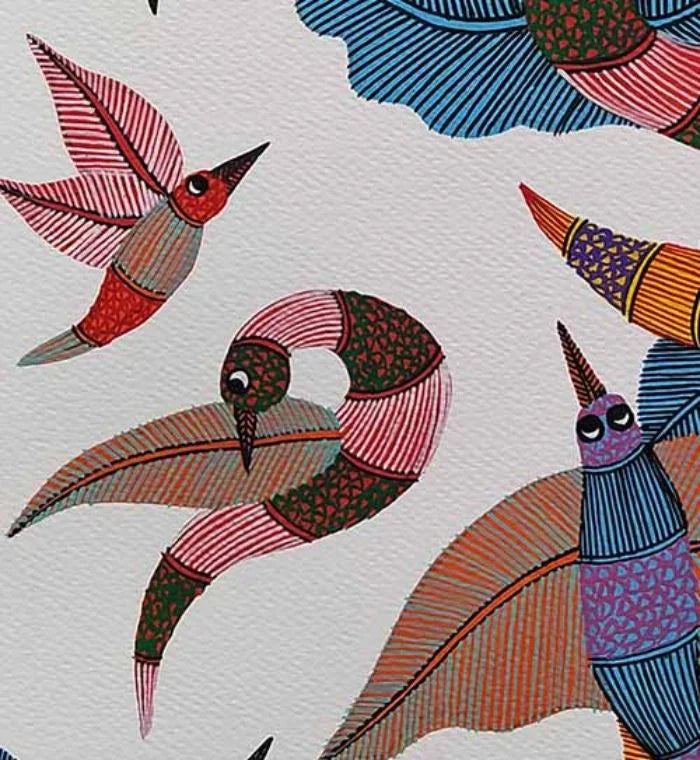 ‘Chidiya’ Gond Painting