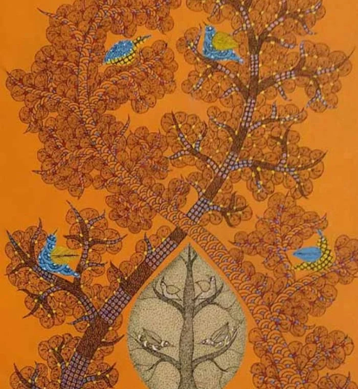 ‘Kesariya Shaam’ Gond Painting