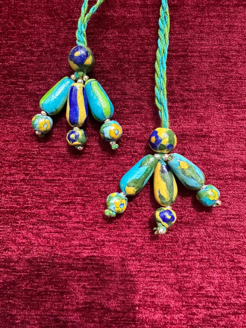 Lumba Rakhi In Blue Pottery