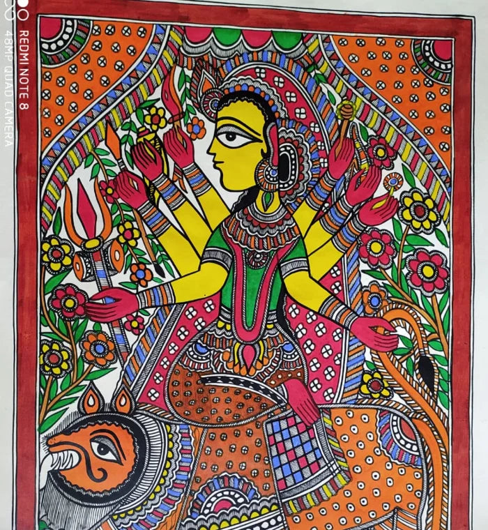 ‘Durga Devi’ Madhubani Painting