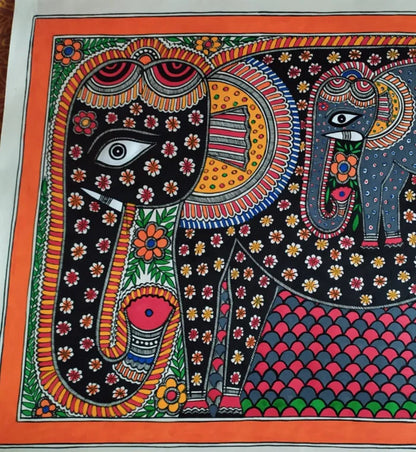 ‘Gajendra’ Madhubani Painting