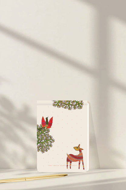 Arth Notepad | Courtship in Bloom | Gond Art