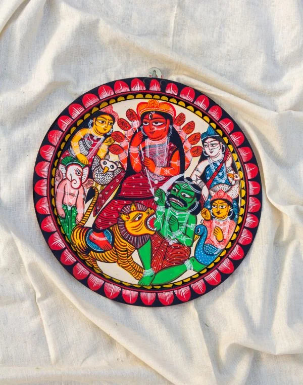 Durga | Bengal Pattachitra Wall Plate