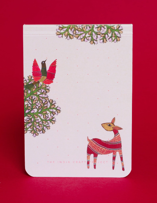 Arth Notepad | Courtship in Bloom | Gond Art