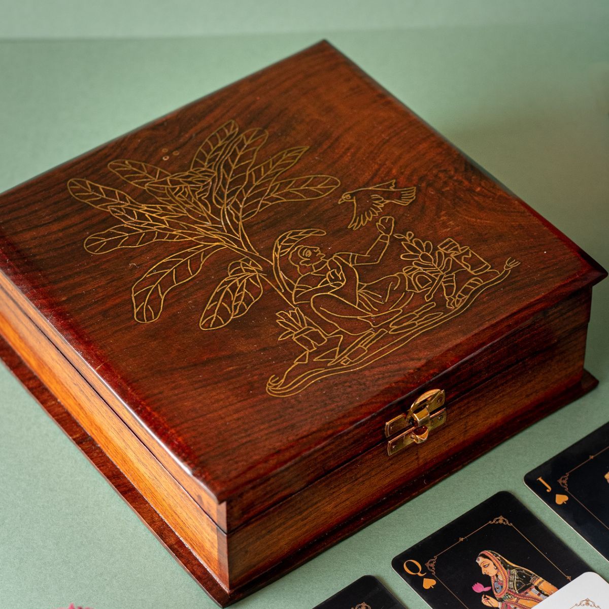 'Phool' Tarkashi Wood Box