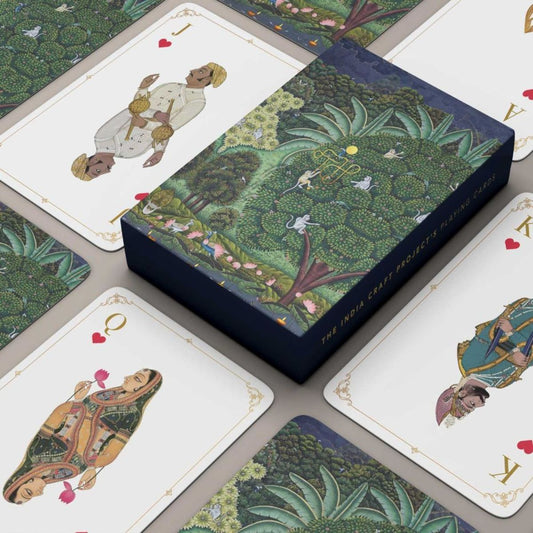 TICP White Poker Quality Playing Cards | Premium Rajasthani Miniature Art Design