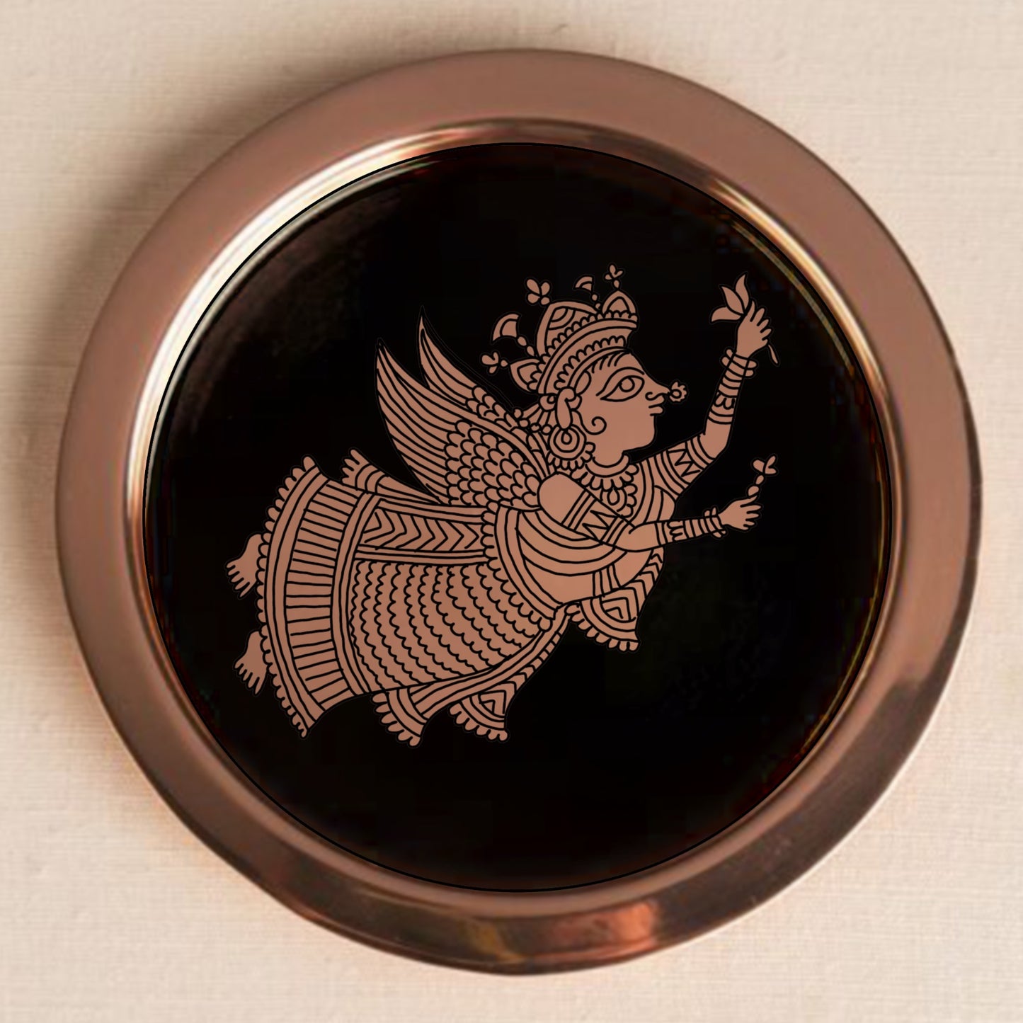 Pari Brass Wall Plate  | Mata Ni Pachedi Art