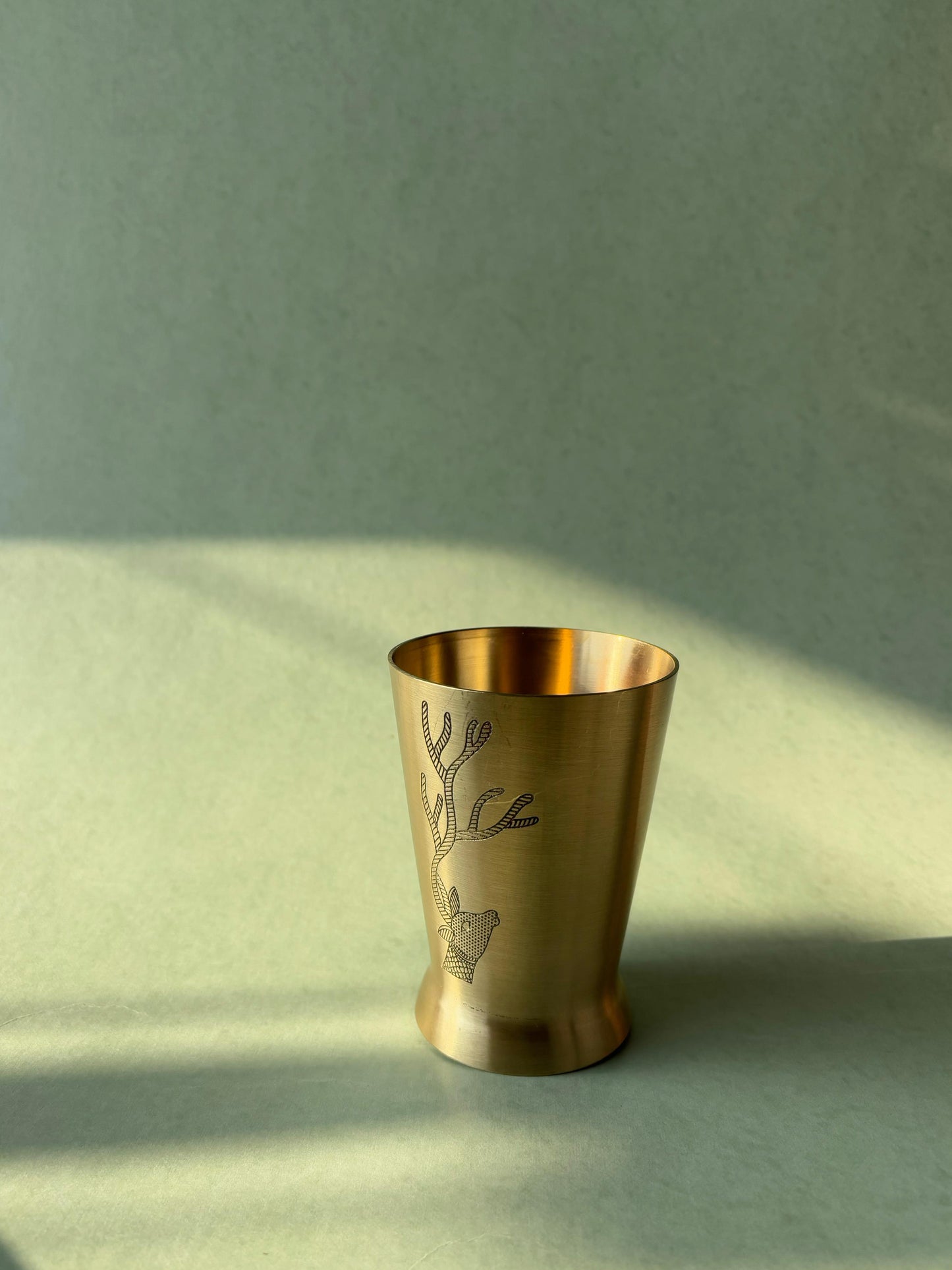 Gond Gift Box | Set of 2 | Handcrafted Brass Glasses