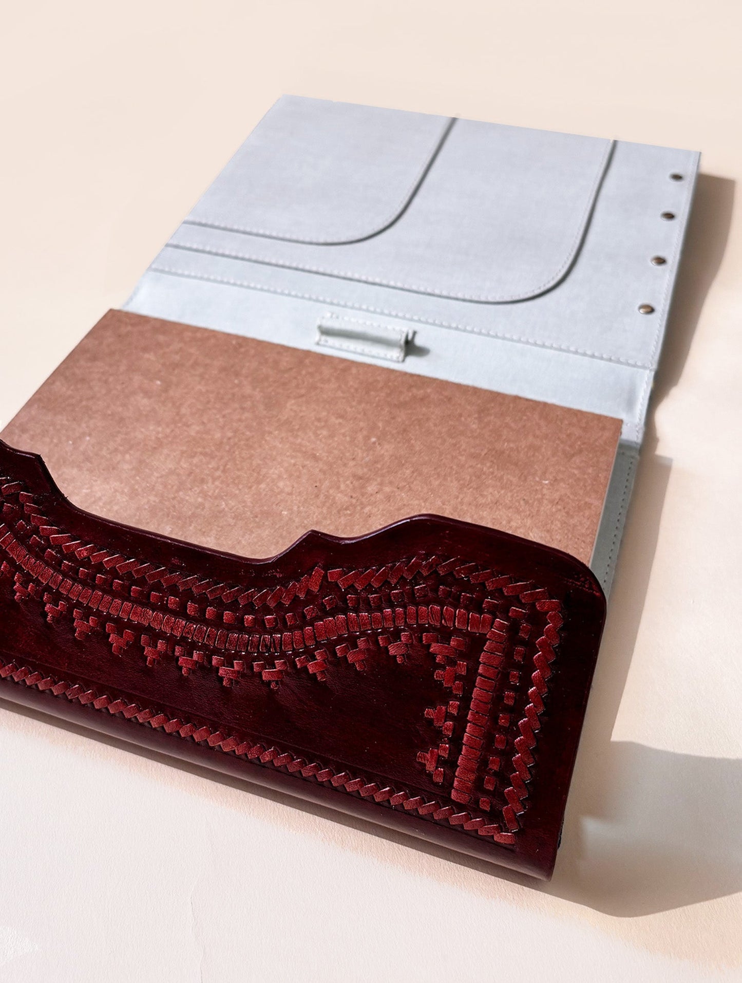 Arth Keepsake Folio | Leather & (Indigo) Kala Cotton in Natural Dye