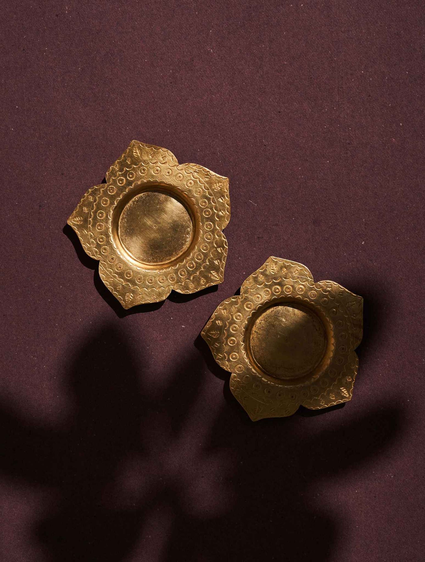 'Chidiya' Brass Tealight Holder (Set of 2)