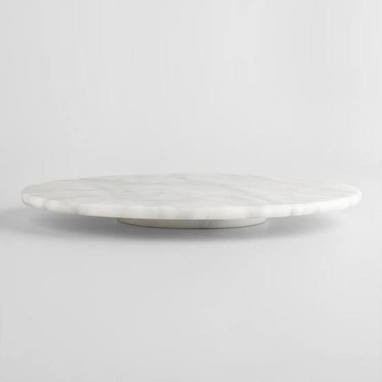 Sacred Lotus Marble Inlay Platter | Handcrafted Pietra Dura Platter