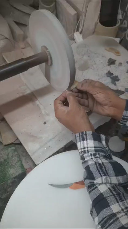 Bloom Marble Inlay Platter | Pietra Dura Handmade Serveware