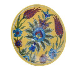 Tulips | Blue Pottery Wall Plate