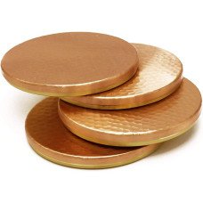 'Chamak' Copper and Brass Coasters | Set of 4